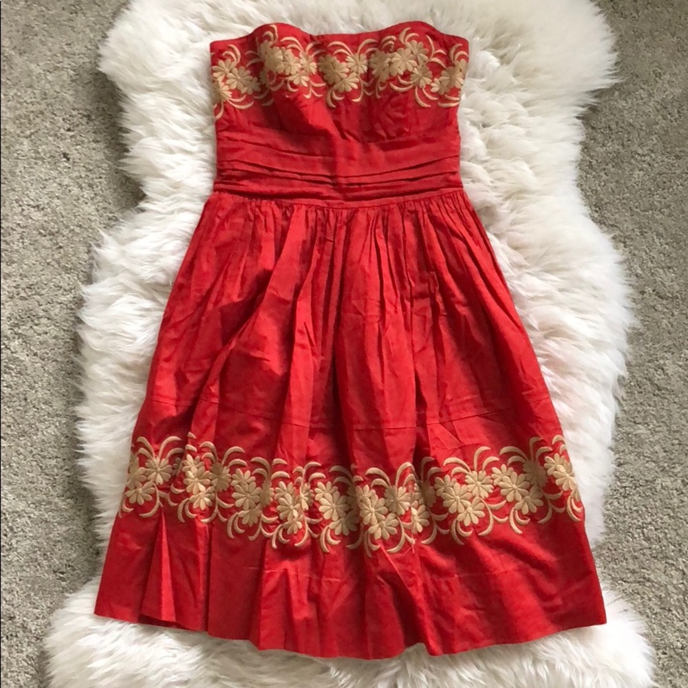 Anthropologie Girls from Savoy Strapless dress